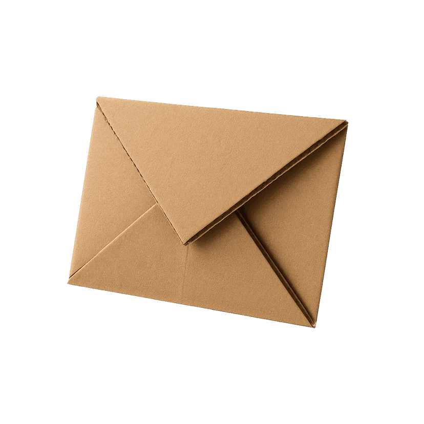 Cardboard mail illustration